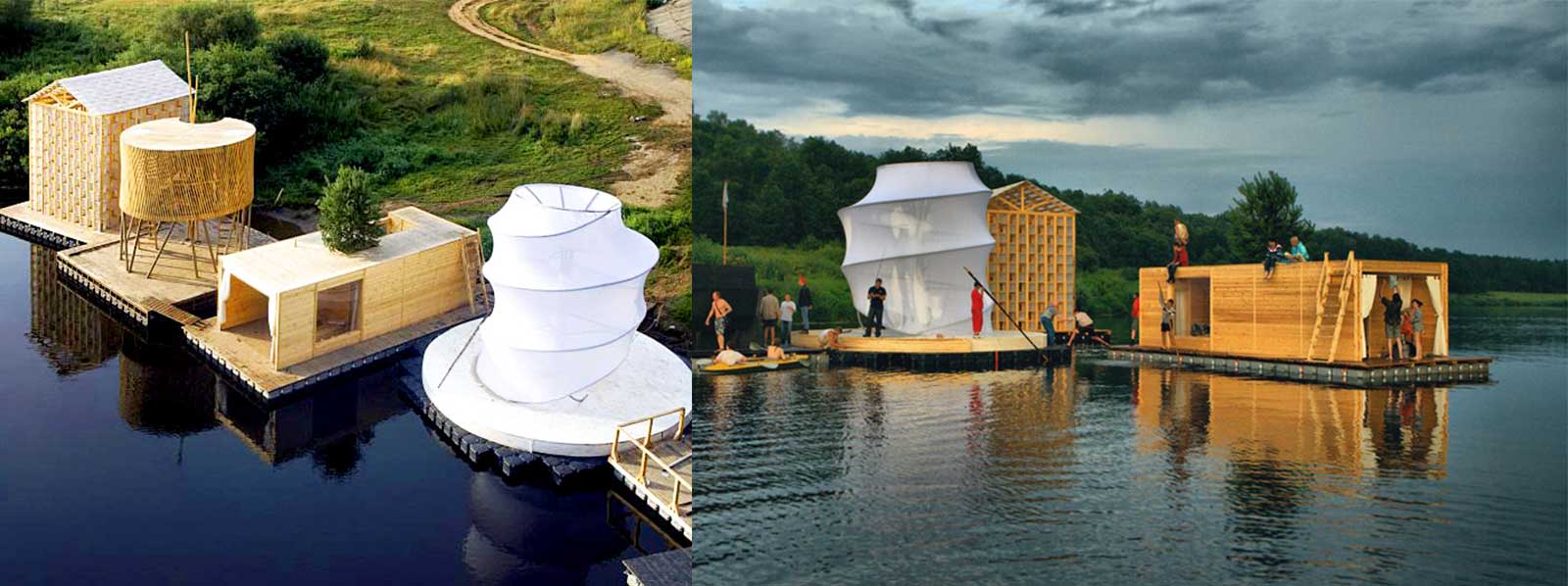 Úszó Kaluga szauna, Oroszország Floating Kaluga Sauna, Russia
